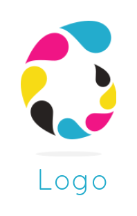 design a printing logo abstract paint drops