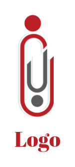 employment logo abstract people form paper pin