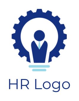 design an employment logo abstract person and gear