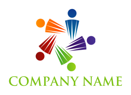 community logo symbol abstract person together