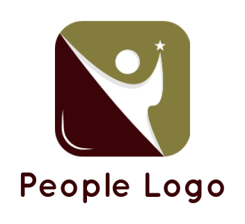 make an education logo abstract person in square - logodesign.net