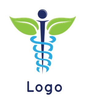 create a medical logo medical sign and leaves