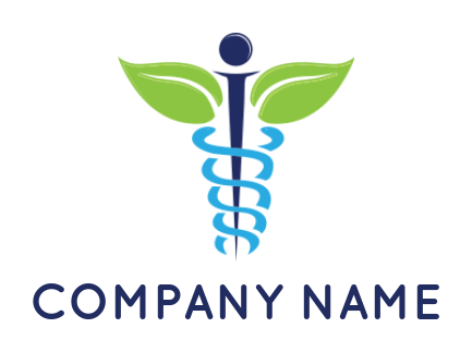 medical logo online abstract person incorporated with medical sign and leaves 