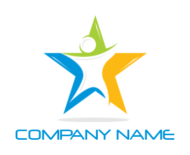  childcare logo abstract person in star symbolic