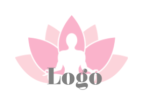 abstract person performing yoga inside lotus flower 