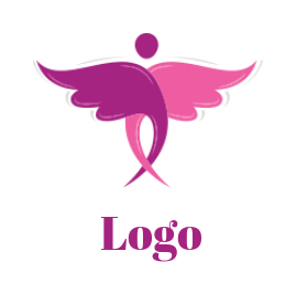 community logo icon abstract person with wings