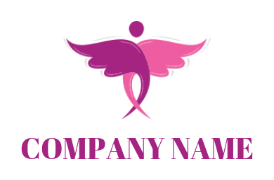 community logo icon abstract person with wings