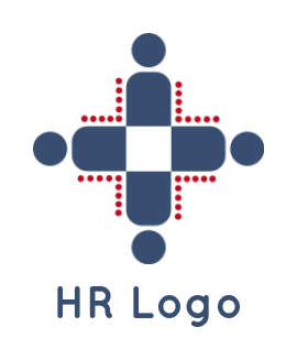 employment logo online abstract persons forming plus sign