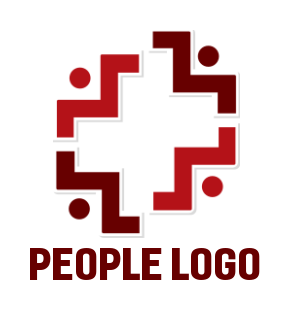medical logo abstract persons with medical sign