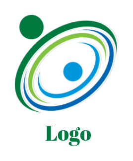 medical logo of abstract persons with swooshes