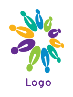 employment logo maker abstract persons with tie