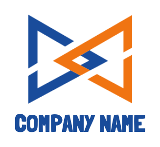 make a media logo abstract play symbols - logodesign.net