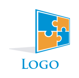 consulting logo puzzle forming rectangle
