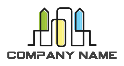 real estate logo abstract real estate buildings