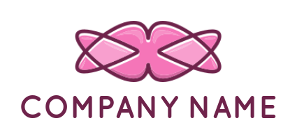 art logo icon ribbon made of lines