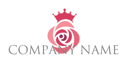 abstract rose merged with crown