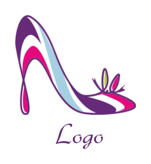 generate a fashion logo of abstract heel