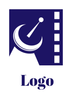 advertising logo abstract satellite dish in film