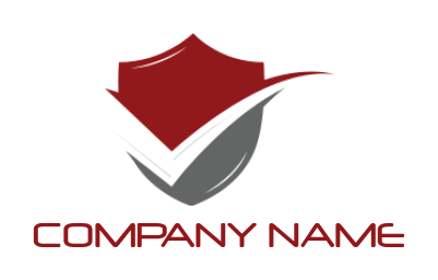 make a security logo of shield with check mark