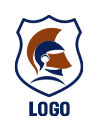 design a law firm logo abstract spartan in line art shield 