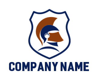 design a law firm logo abstract spartan in line art shield 