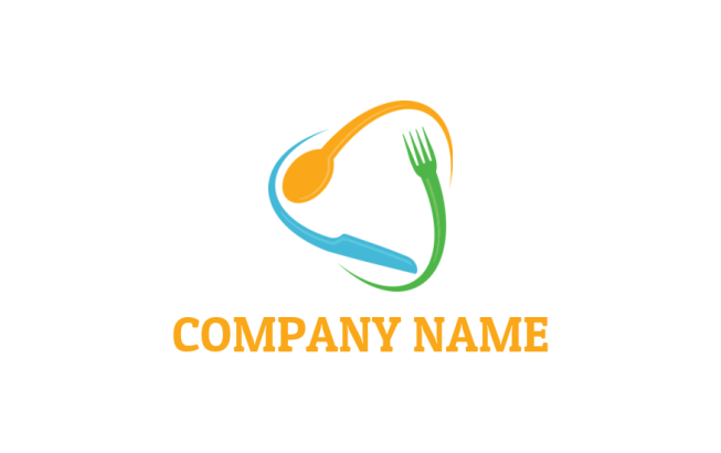 restaurant logo abstract spoon knife and fork