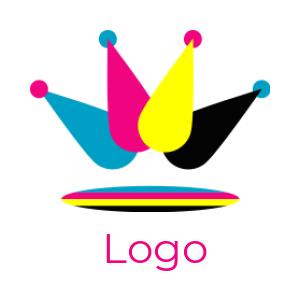 printing logo abstract spotlights forming crown