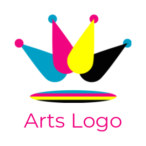 printing logo abstract spotlights forming crown