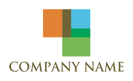 arts logo template abstract square tile