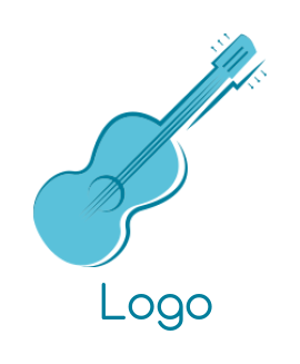 create an entertainment logo abstract guitar