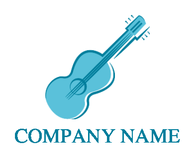 create an entertainment logo abstract guitar