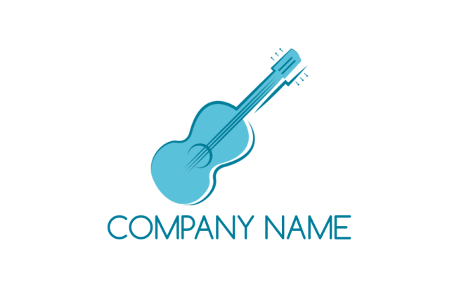 make an entertainment logo abstract  string guitar - logodesign.net