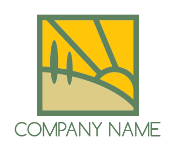 create a landscape logo portrait of landscape 