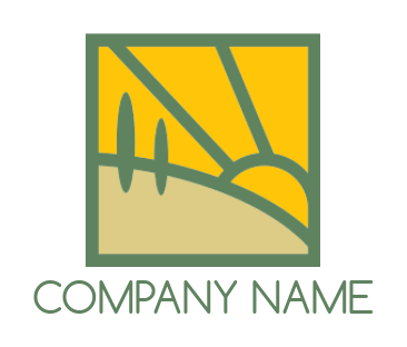 Nature logo maker of portrait of landscape