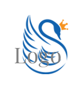 abstract swan with crown 