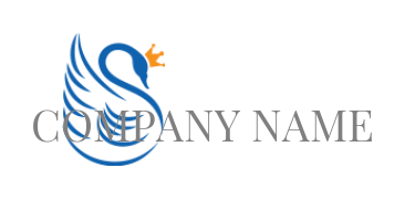 abstract swan with crown 