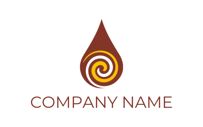 make an arts logo with abstract swirl in water drop - logodesign.net