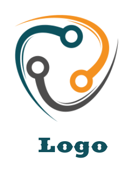 IT logo of abstract tech wires - logodesign.net