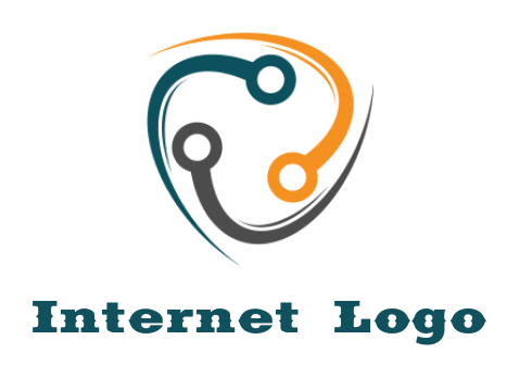 IT logo of abstract tech wires - logodesign.net