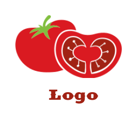 food logo of abstract tomatoes - logodesign.net