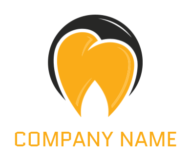 make a medical logo abstract tooth with circle