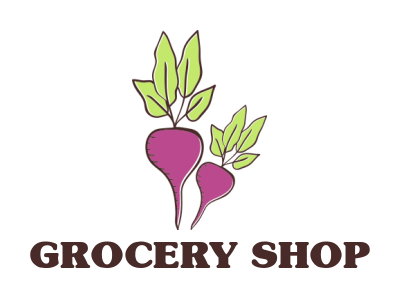 generate a food logo abstract turnip with leaves