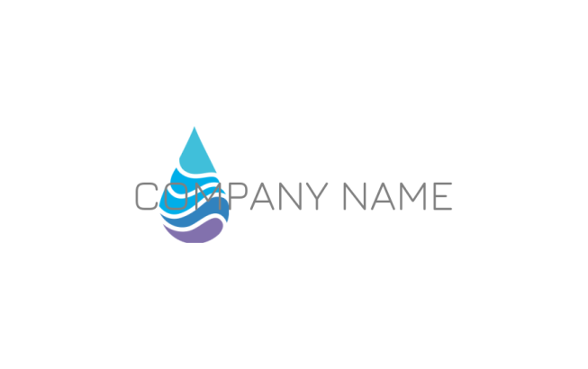 abstract water drop logo generator