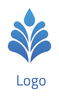 design a cleaning logo abstract water droplets
