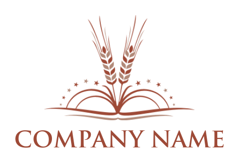 agriculture logo abstract wheat crops with stars