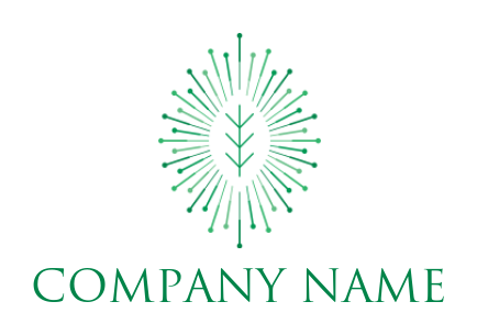 make an acupuncture logo needles forming leaf