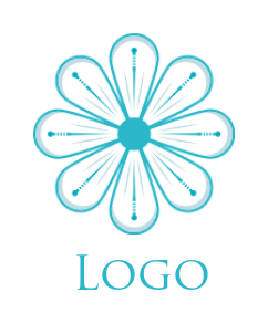 spa logo acupuncture needles inside flower