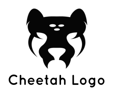 animal logo angry face cheetah silhouette