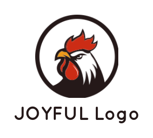 restaurant logo maker chicken in circle