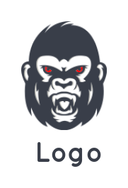 animal logo image angry gorilla face mascot